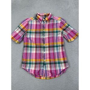 Polo Ralph Lauren Kids Short Sleeve Button Down Shirt Plaid Colorful Size 8